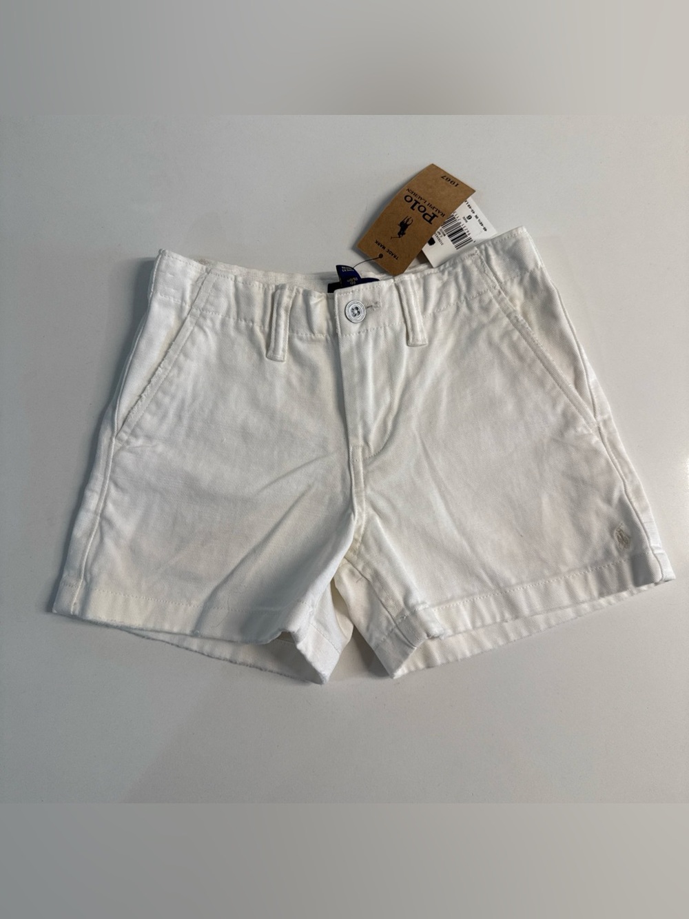 New Polo Ralph Lauren Girl's Size 6 Chino White Short NEW 3 in Inseam